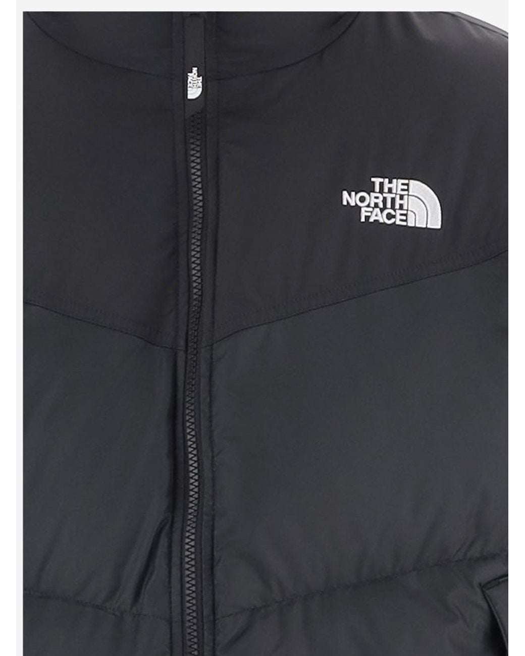 The North Face Black Padded Down Jacket With Logo