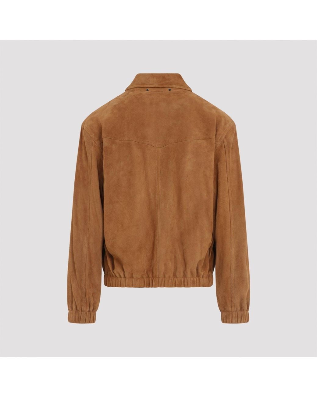 Paul Smith Brown Camel Oversized Leather Jacket for men