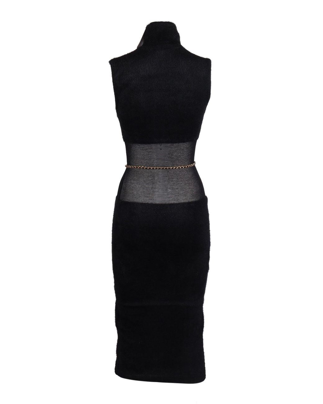 Elisabetta Franchi Black Knitted Dress With Belt