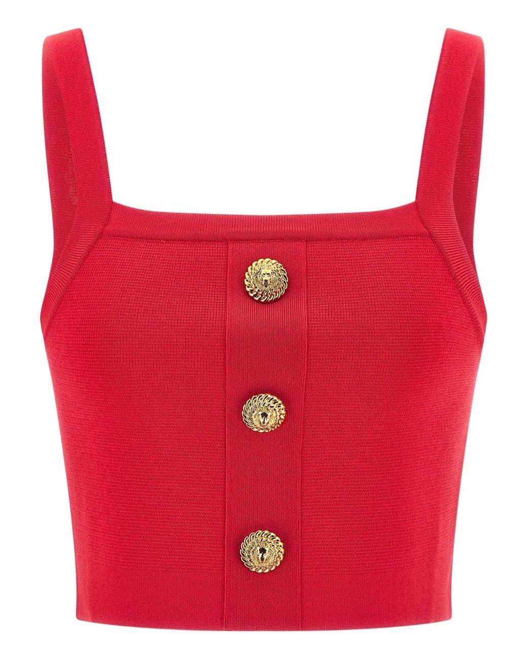 Balmain Top Met Knoop in het Red