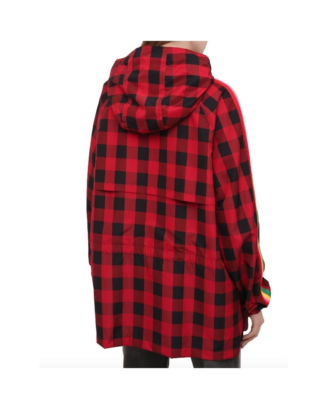 Palm Angels Gestreepte Windbreaker Jas in het Red