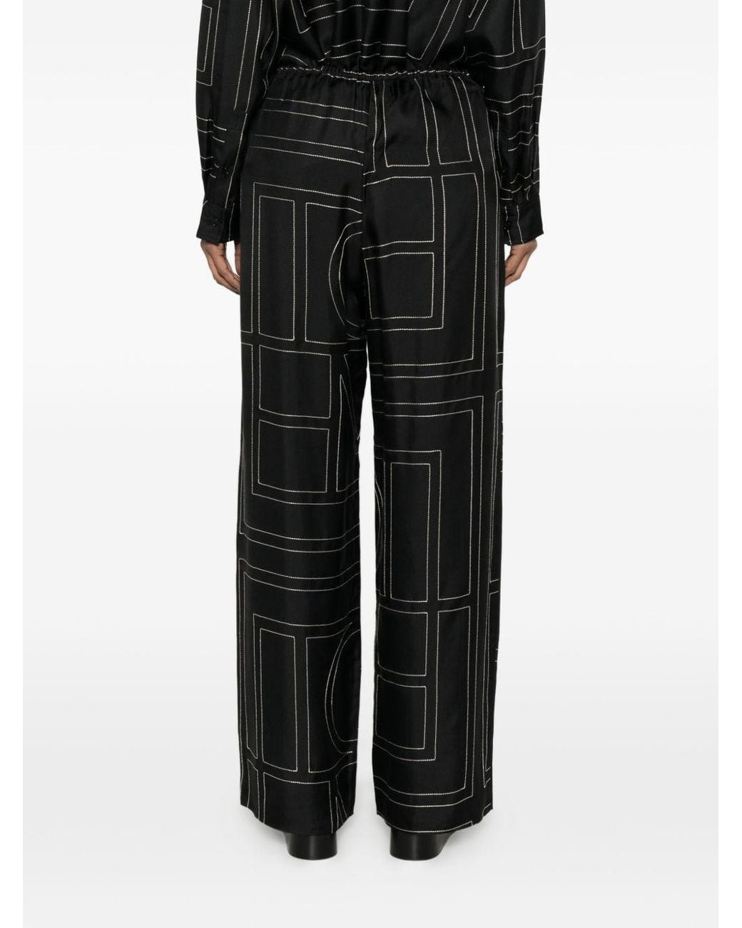 Totême Black Relaxed Fit Pajama