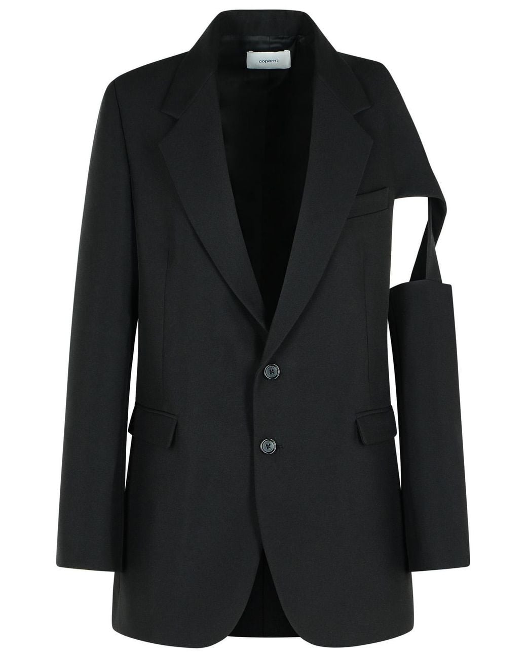Coperni Black 'Cutout' Polyester Blazer