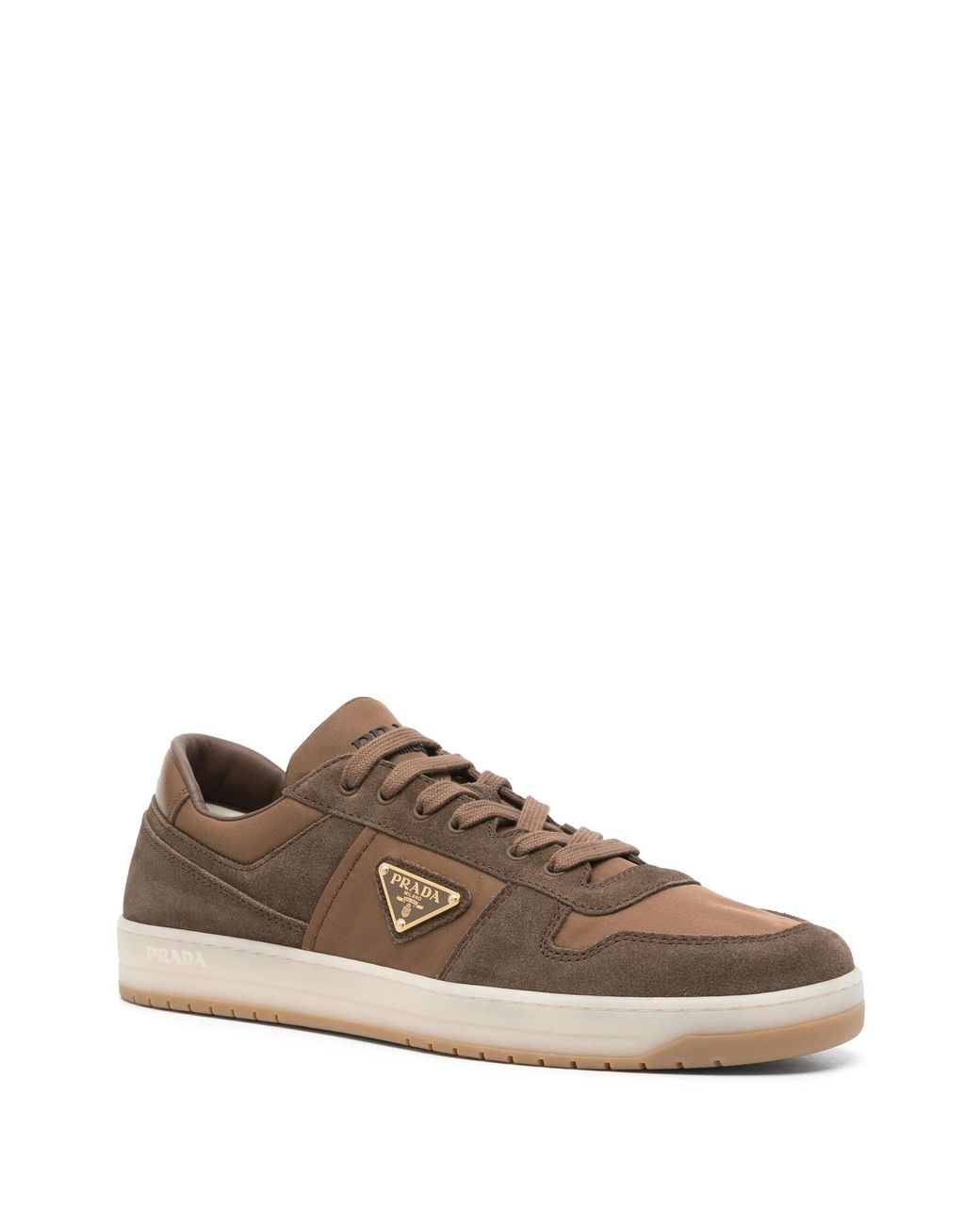 Prada Brown Downtown Sneakers for men