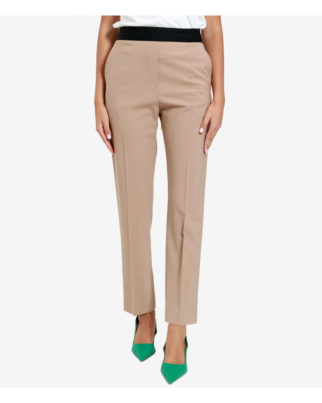 MSGM Natural Trousers