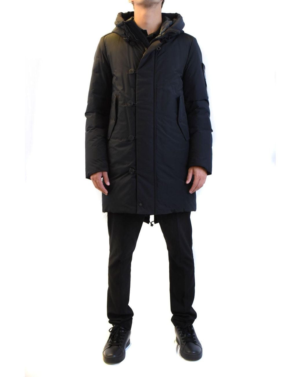 Peuterey Black Nylon Quilted Down Jacket