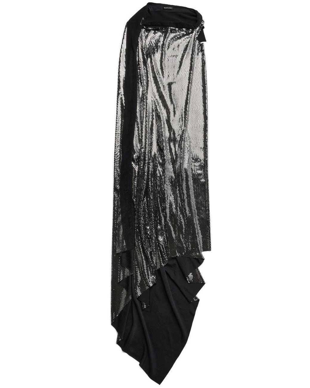 Balenciaga Black Metallic Effect Midi Dress