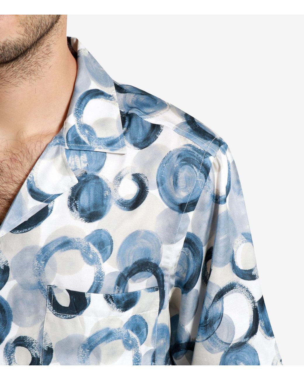 Tagliatore Overhemden Wit+lichtblauw in het Blue