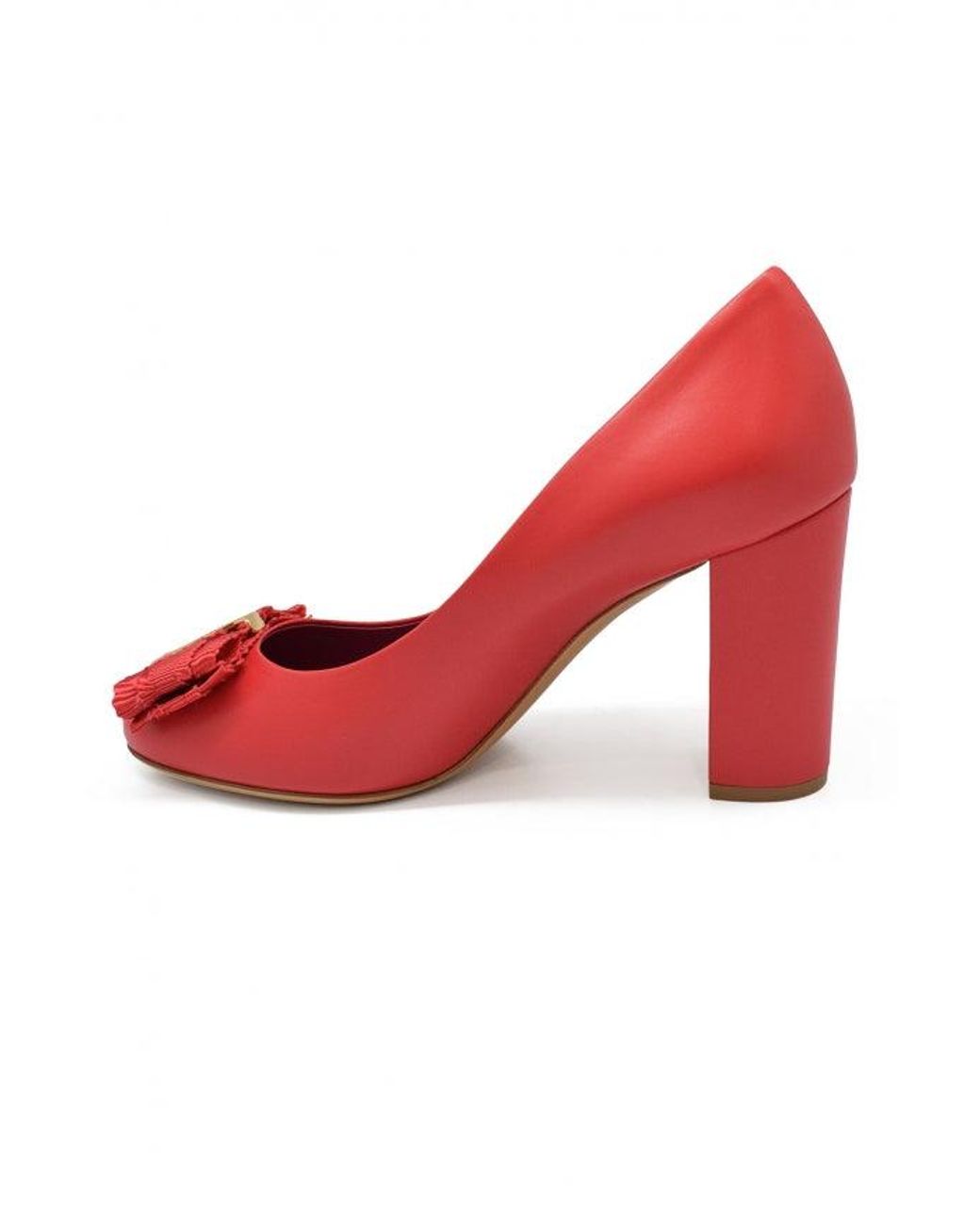 Ferragamo Red Elinda Pumps