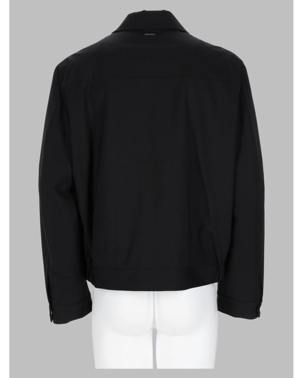 DSquared² Black Textured Plaid Front Zip Virgin Wool-Blend Jacket