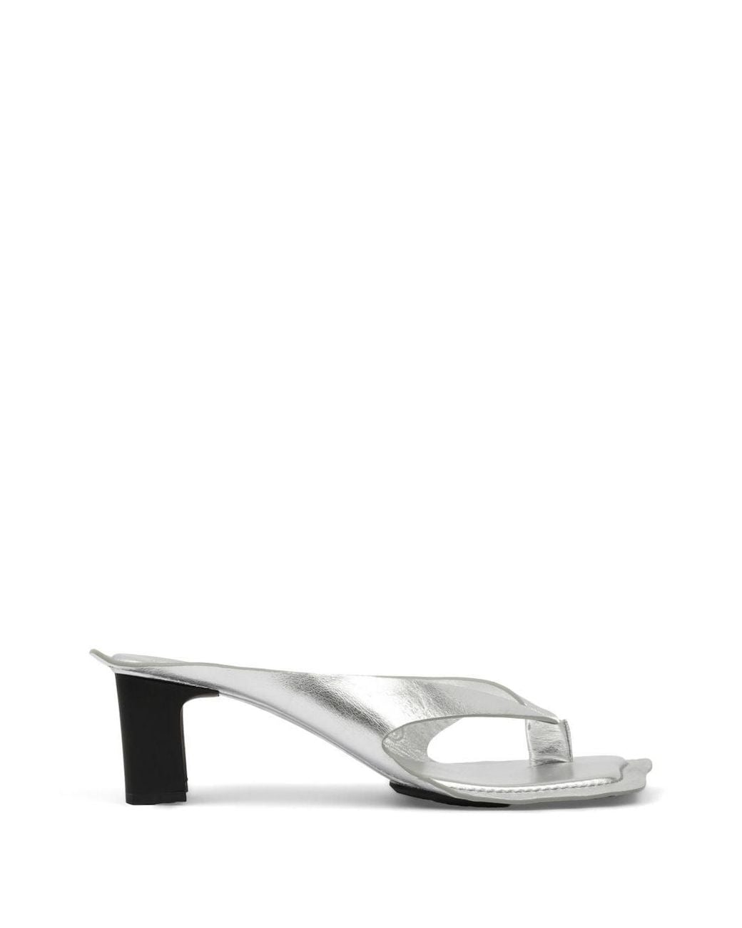 MM6 by Maison Margiela White Thong Heel Sandals