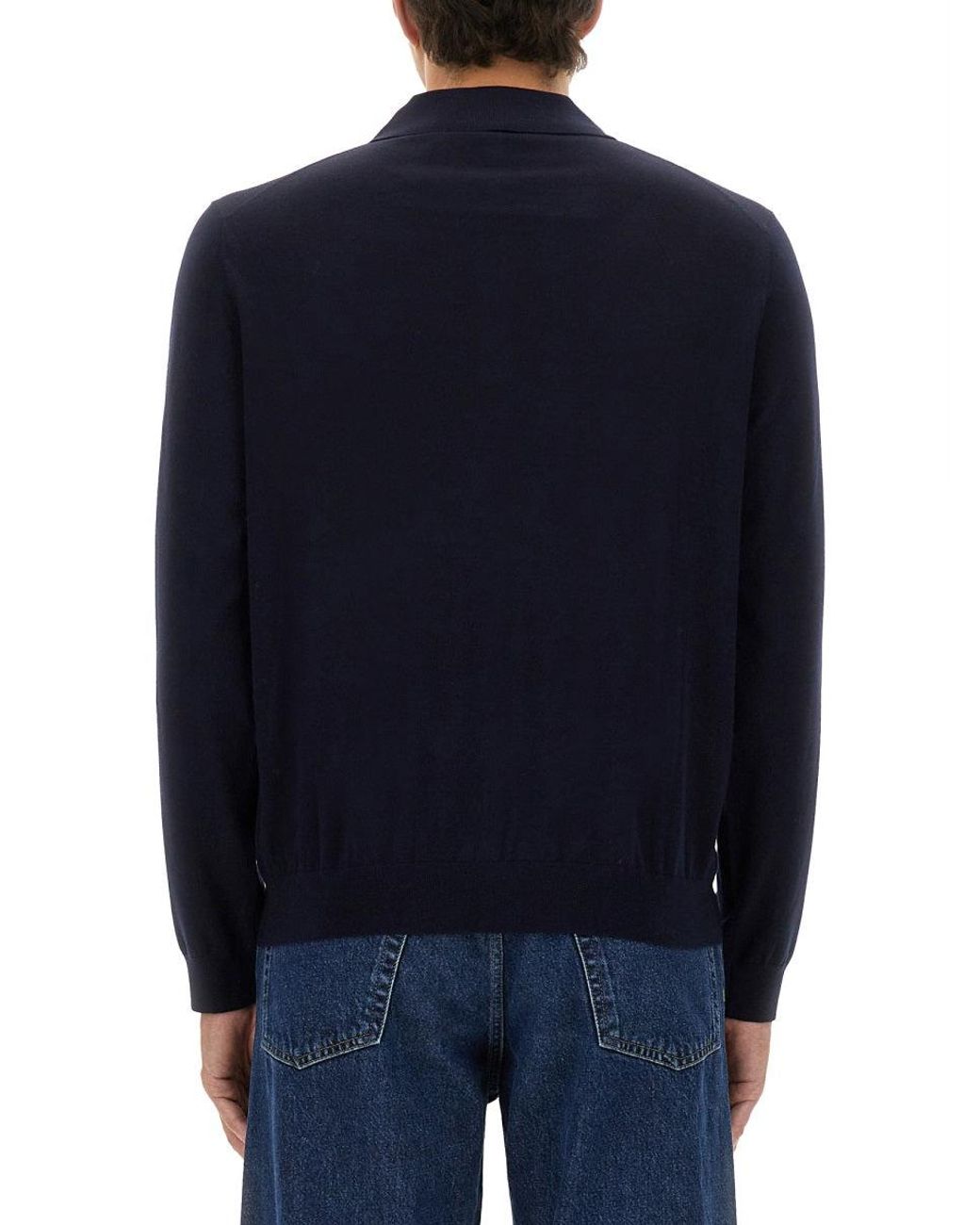 sunflower Blue Wool Polo for men