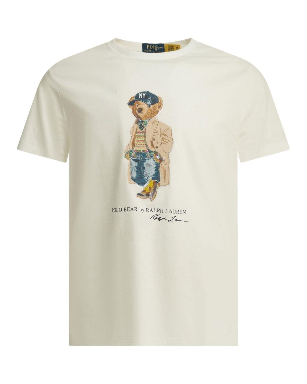 Polo Ralph Lauren White "Polo Bear" Crew Neck T Shirt