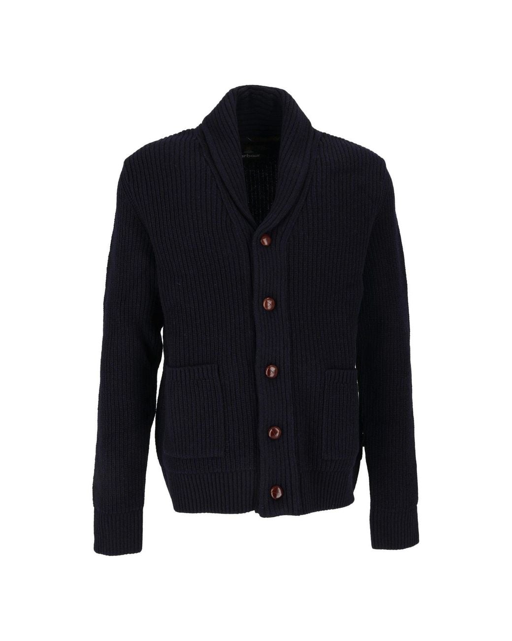 Barbour Blue Hartland Knitted Cardigan