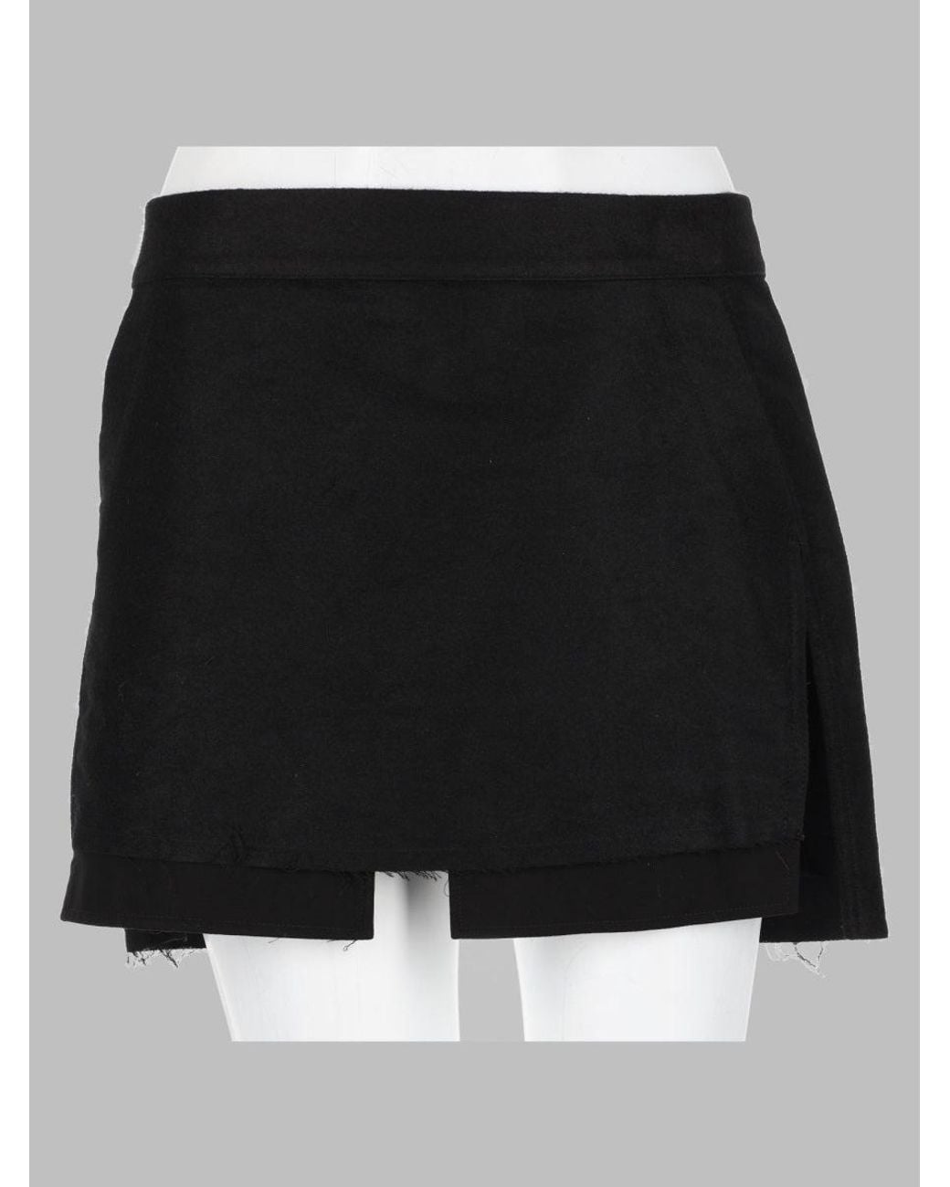 Rick Owens Black Layered Mini Skirt