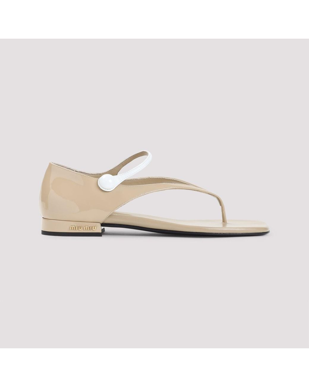 Miu Miu Natural Calf Leather Sandals