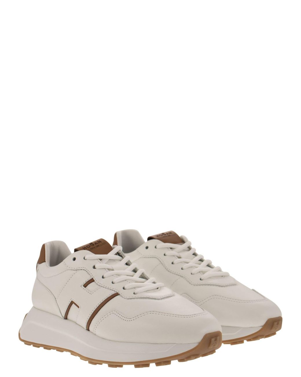 Hogan H641 Lederen Trainers in het White