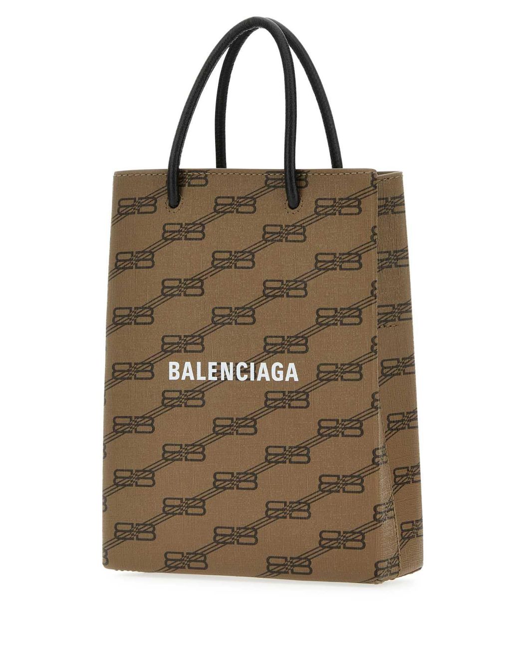 Balenciaga Brown Printed Canvas Phone Case