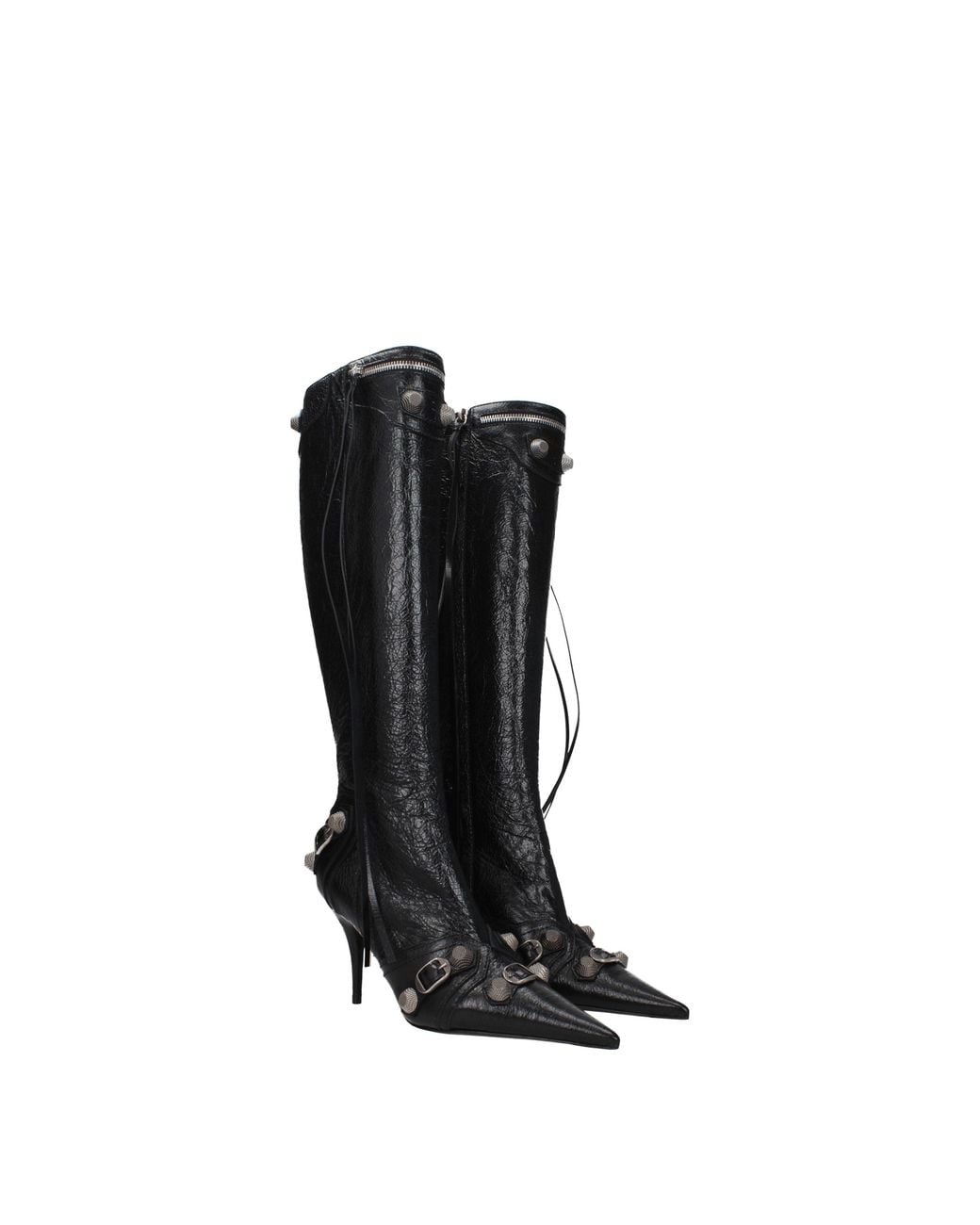 Balenciaga Black Stivali Donna Pelle Nero for men