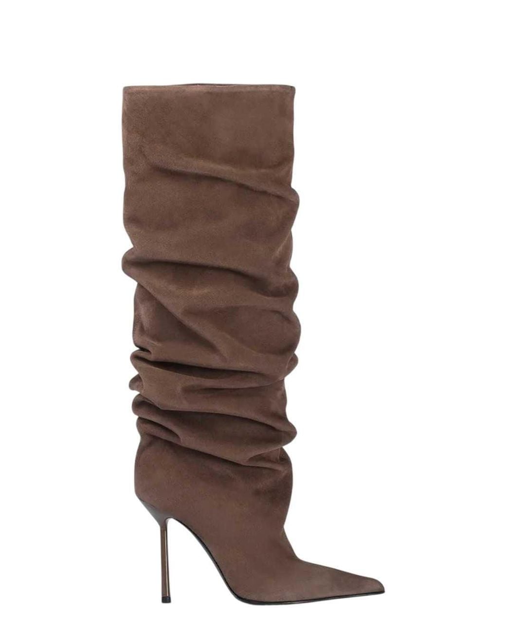 Le Silla Brown Bella 100Mm Suede Boots