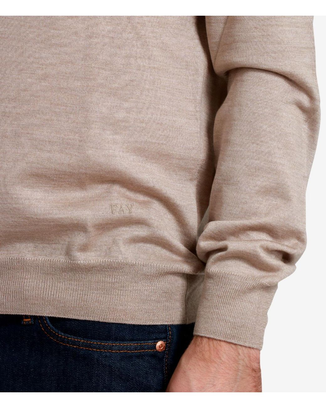 Fay T-shirts En Polo's in het Natural voor heren