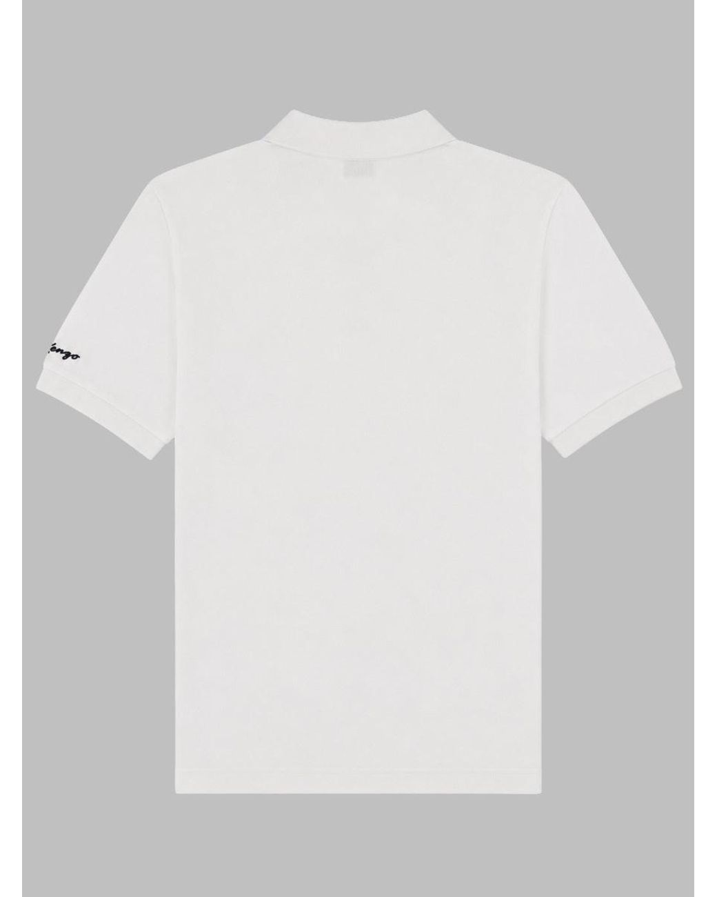 KENZO White Polo "Jumping Tiger"