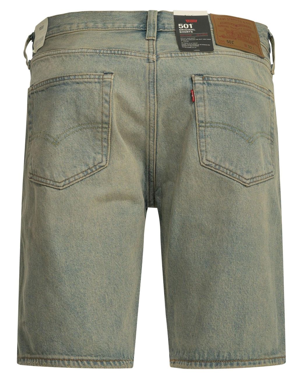 Levi's Green "501 Original" Five Pocket Shorts