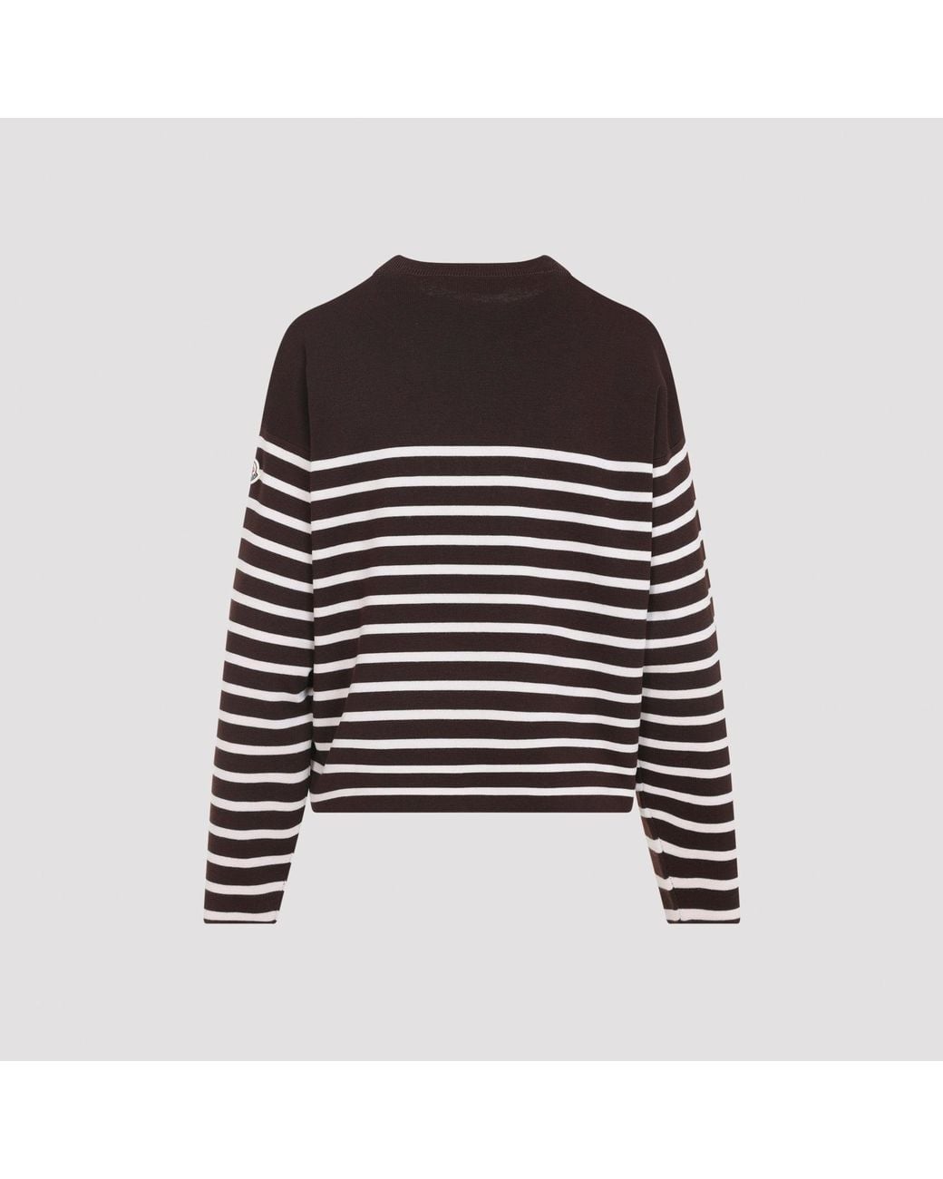 Moncler Black Strickpullover mit gestreiftem Logo