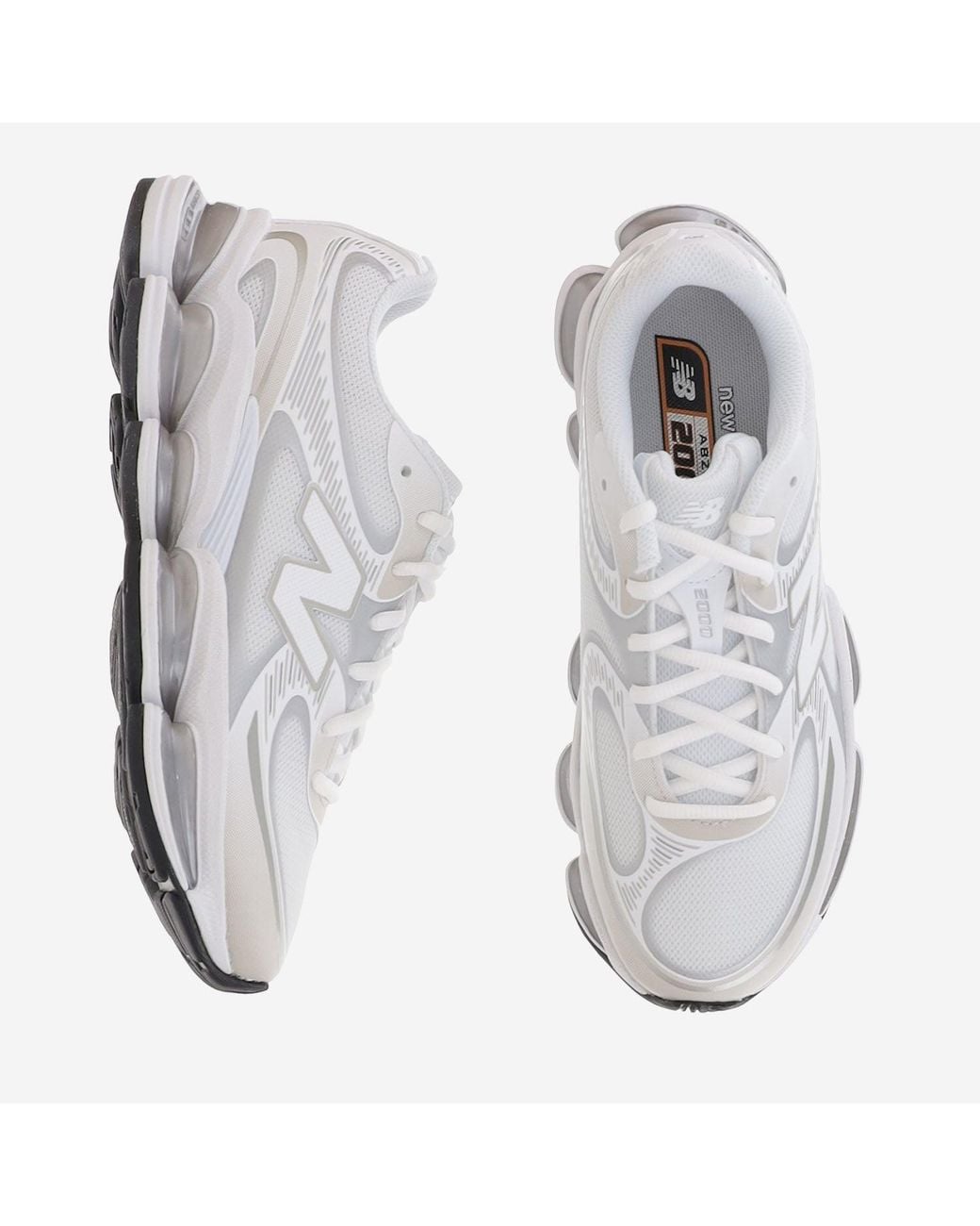 New Balance White Sneakers Abzorb 2000 Synthetic/Mesh Trainers