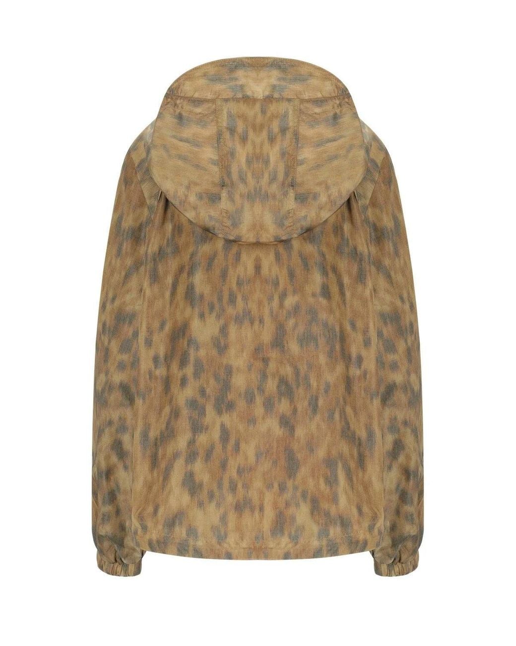 Ganni Natural Animal Print Nylon Jacket
