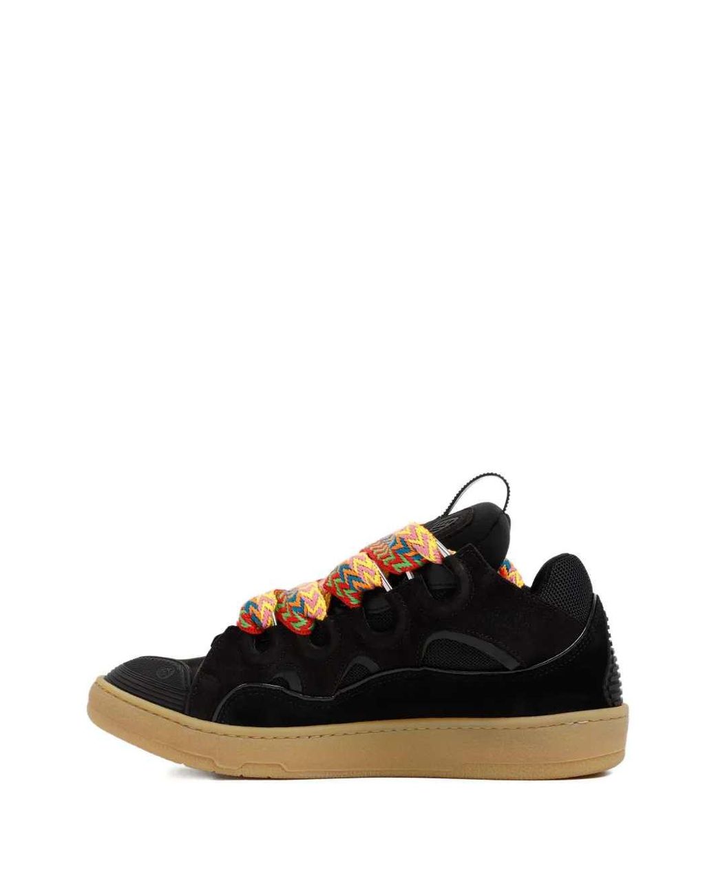 Lanvin Black Sneakers With Patterned Laces for men