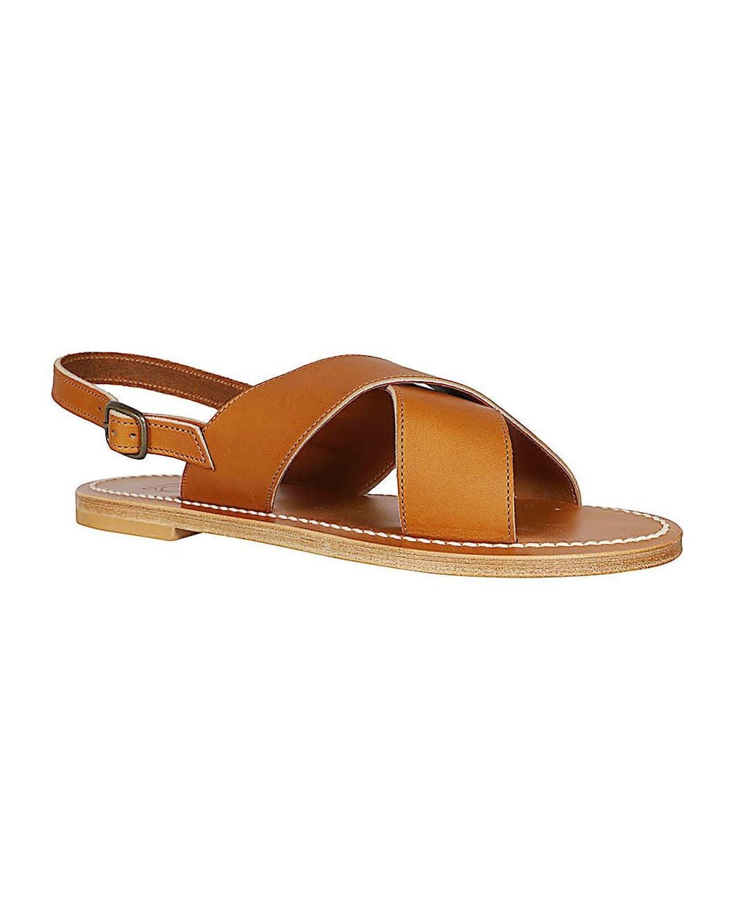 K. Jacques Brown Osorno Leather Sandals