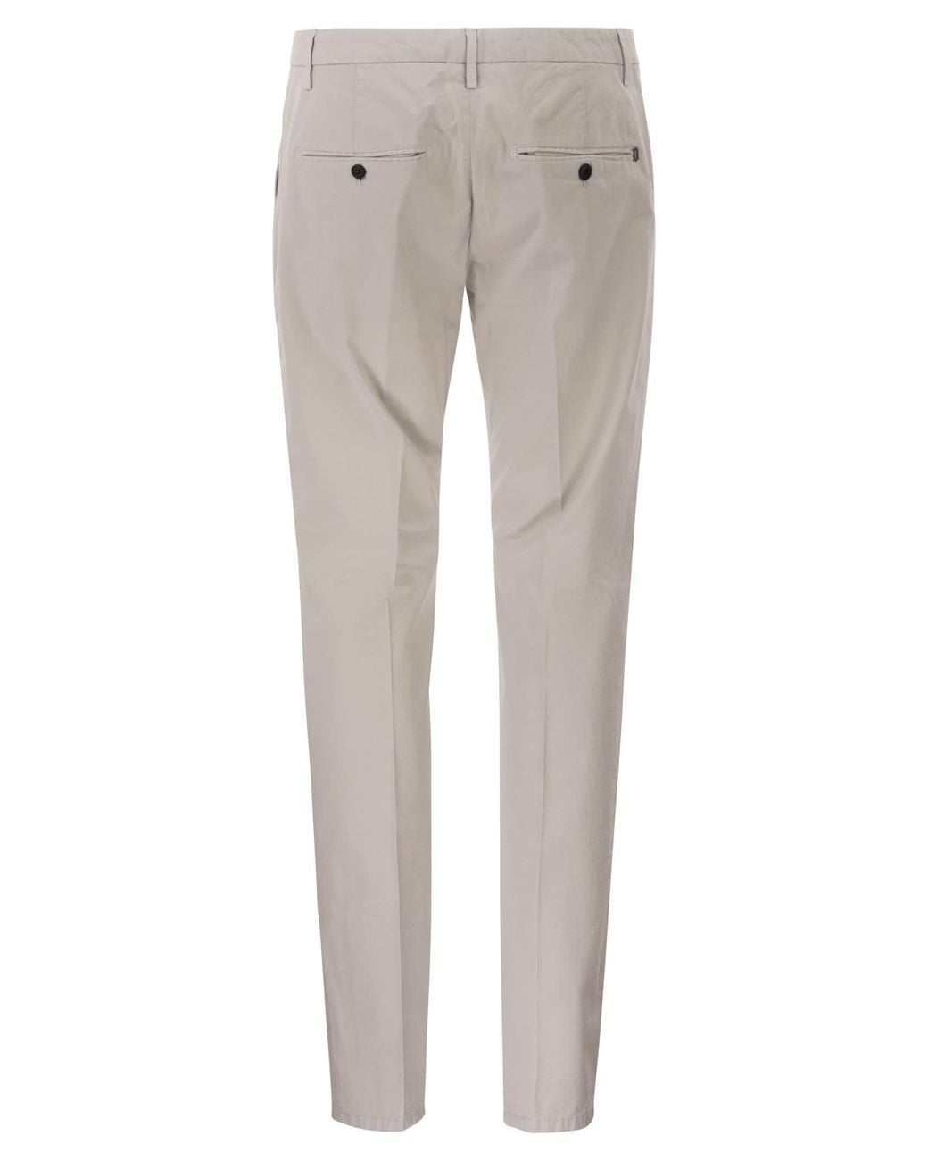 Dondup Gray Spiritissimo Stretch Gabardine Chino for men