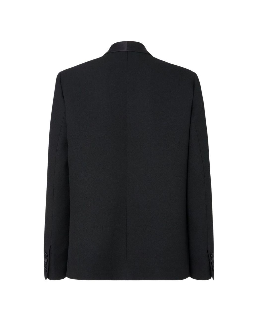 Fendi Black Wool Single Breasted Blazer Jacket