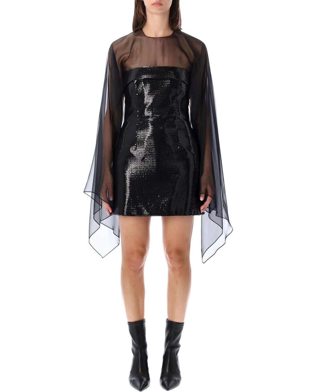 Alberta Ferretti Black Alberta Ferretti Sequin Mini Dress