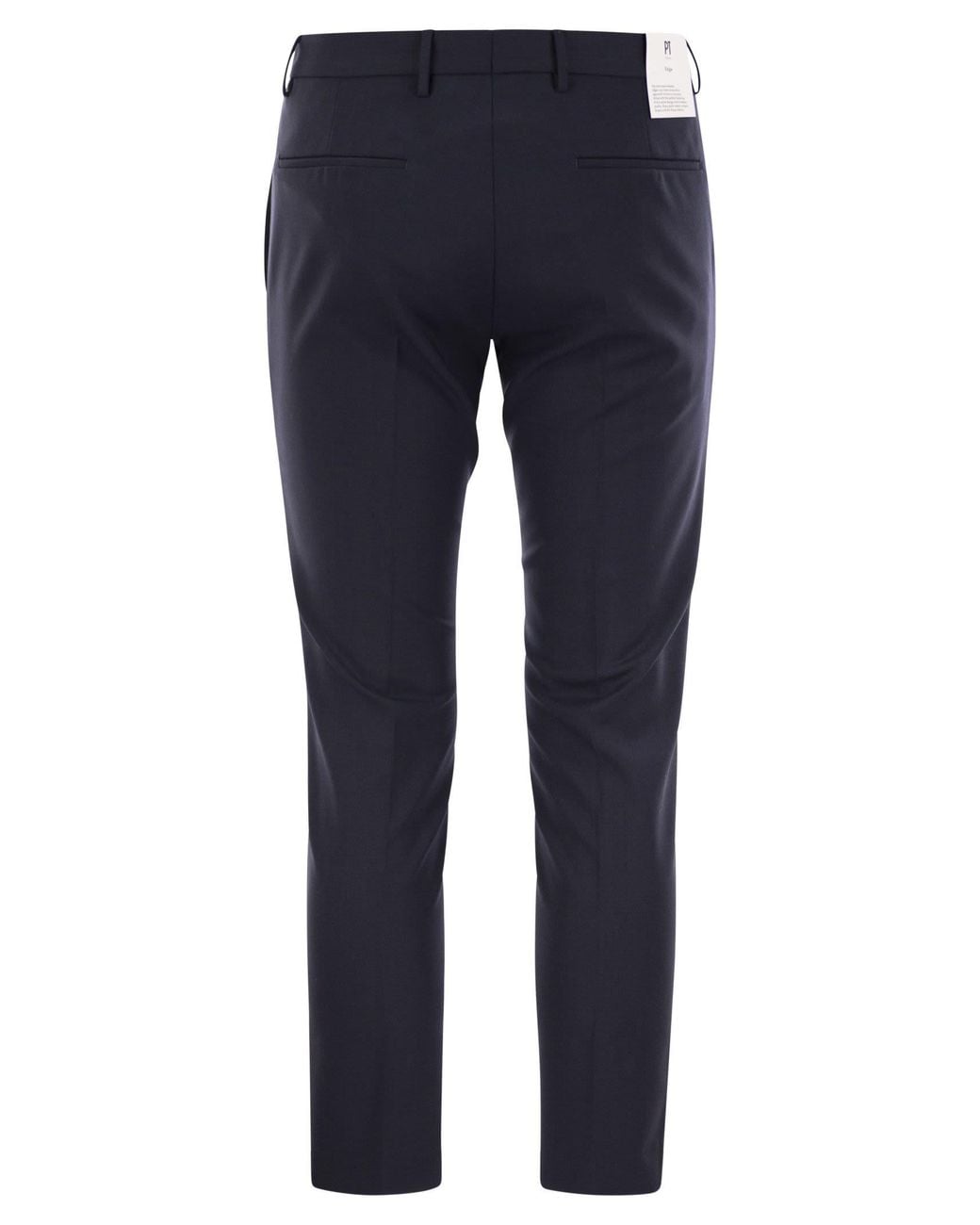 PT Torino Blue Dieci Virgin Wool Trousers for men