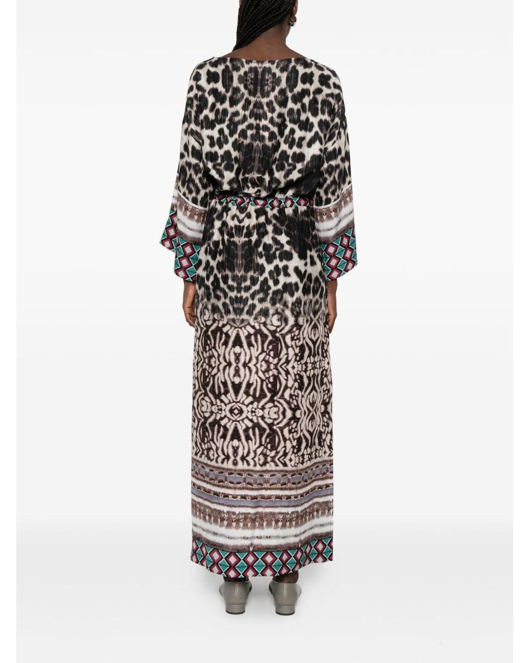 Pierre Louis Mascia White Printed Silk Dress