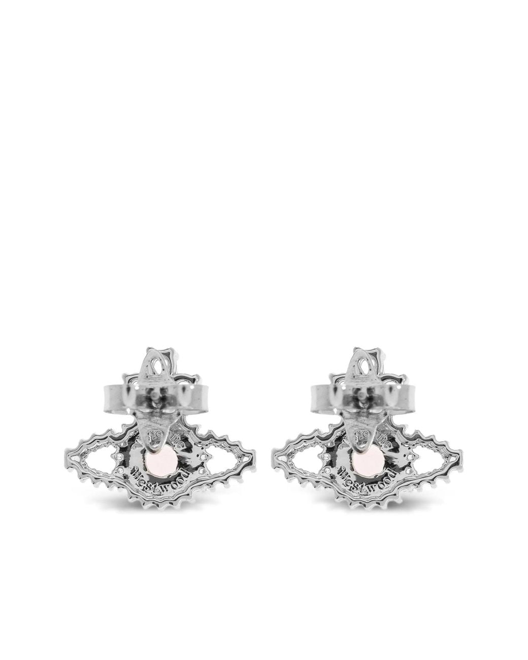 Vivienne Westwood White Valentina Orb Earrings