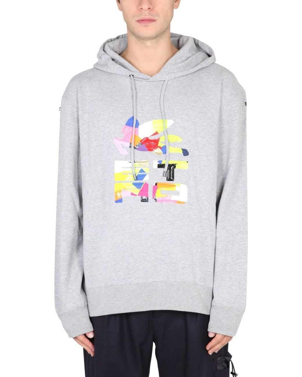 Etro Gray Logo Hood Sweatshirts for men