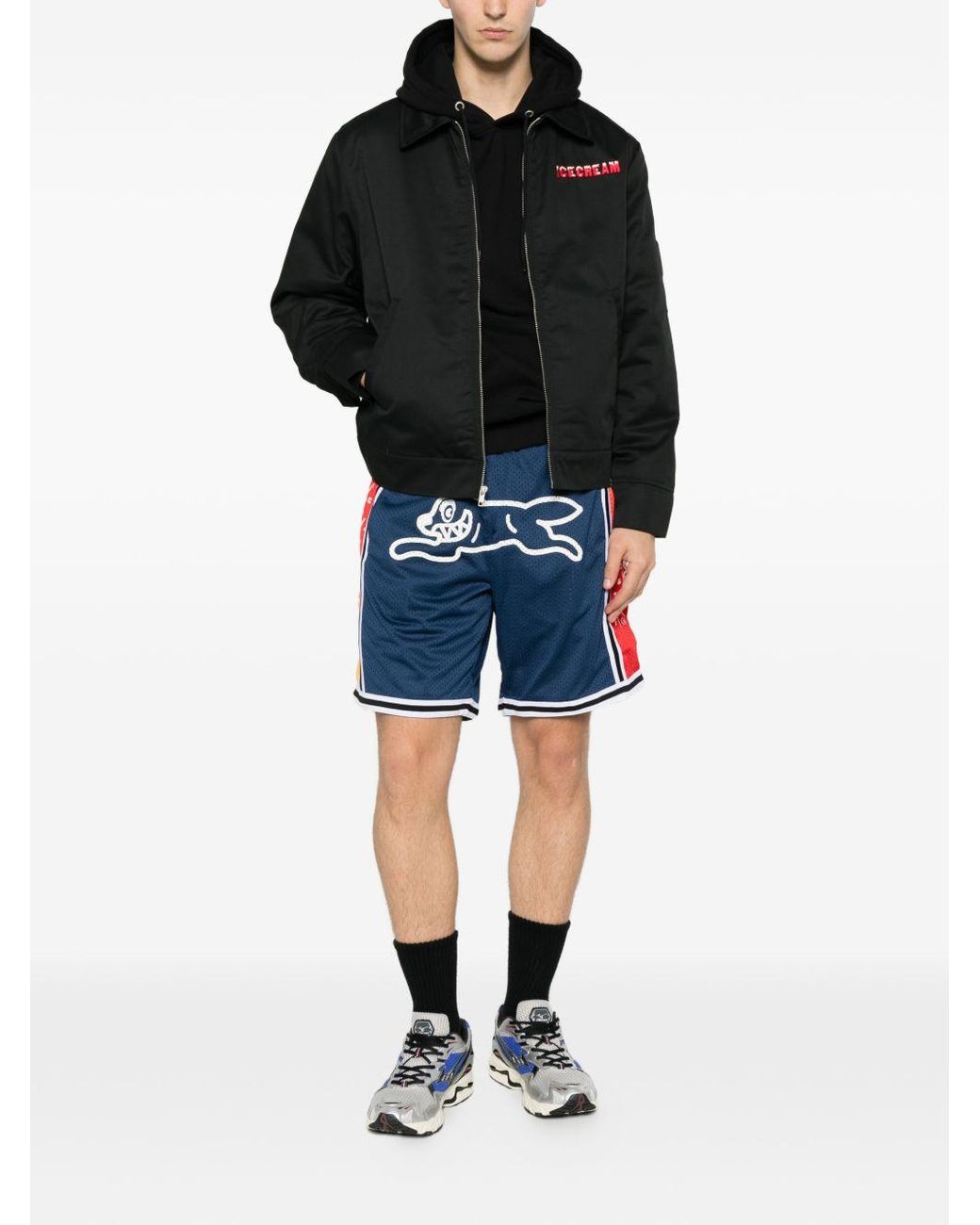 ICECREAM Black Logo Zipped Blouson Jacket