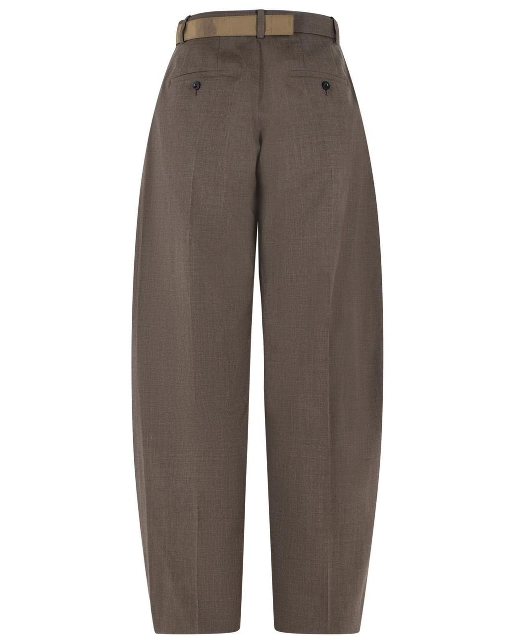 Sacai Brown Wool Trousers