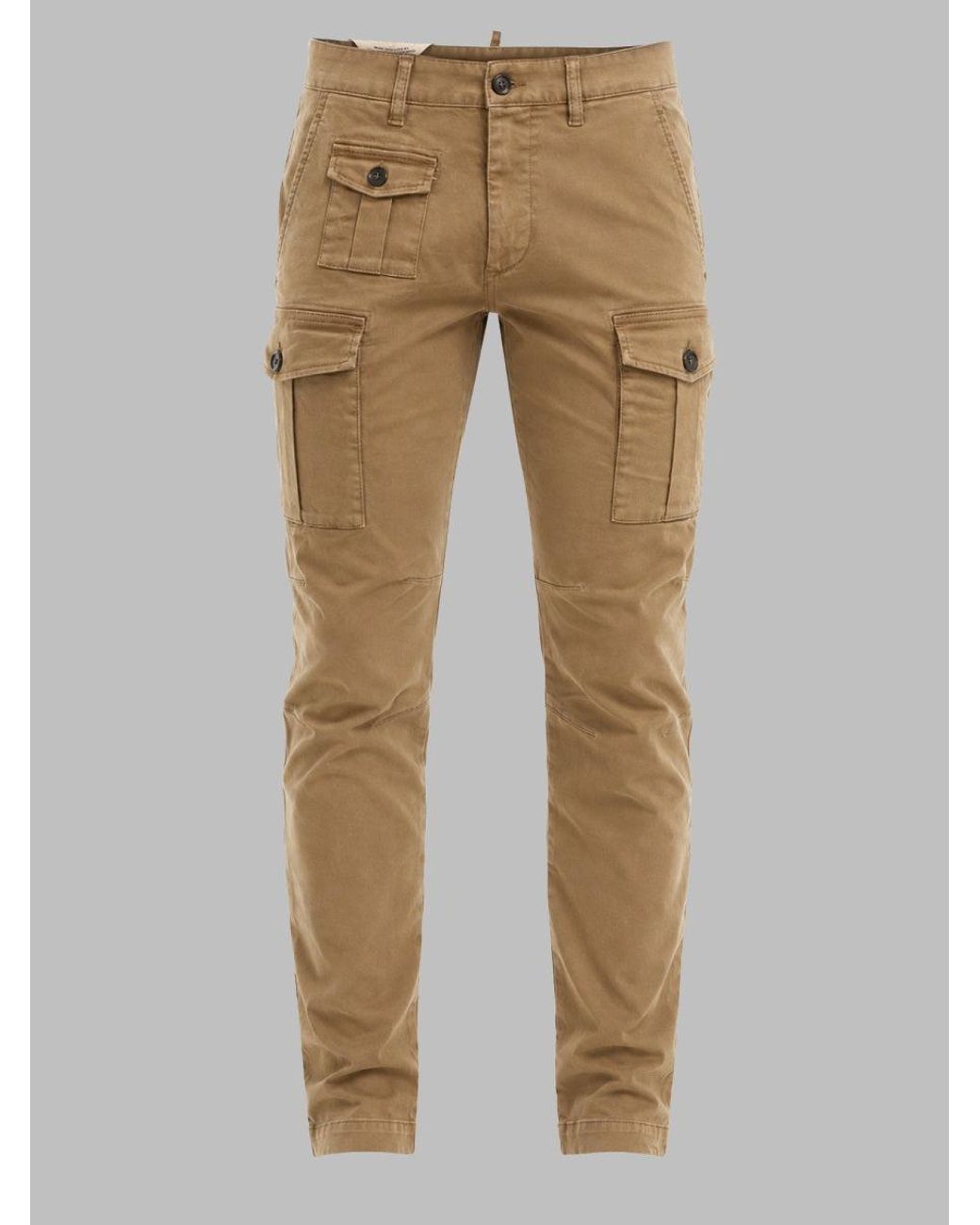 DSquared² Natural Sexy Cargo Trousers Cotton for men
