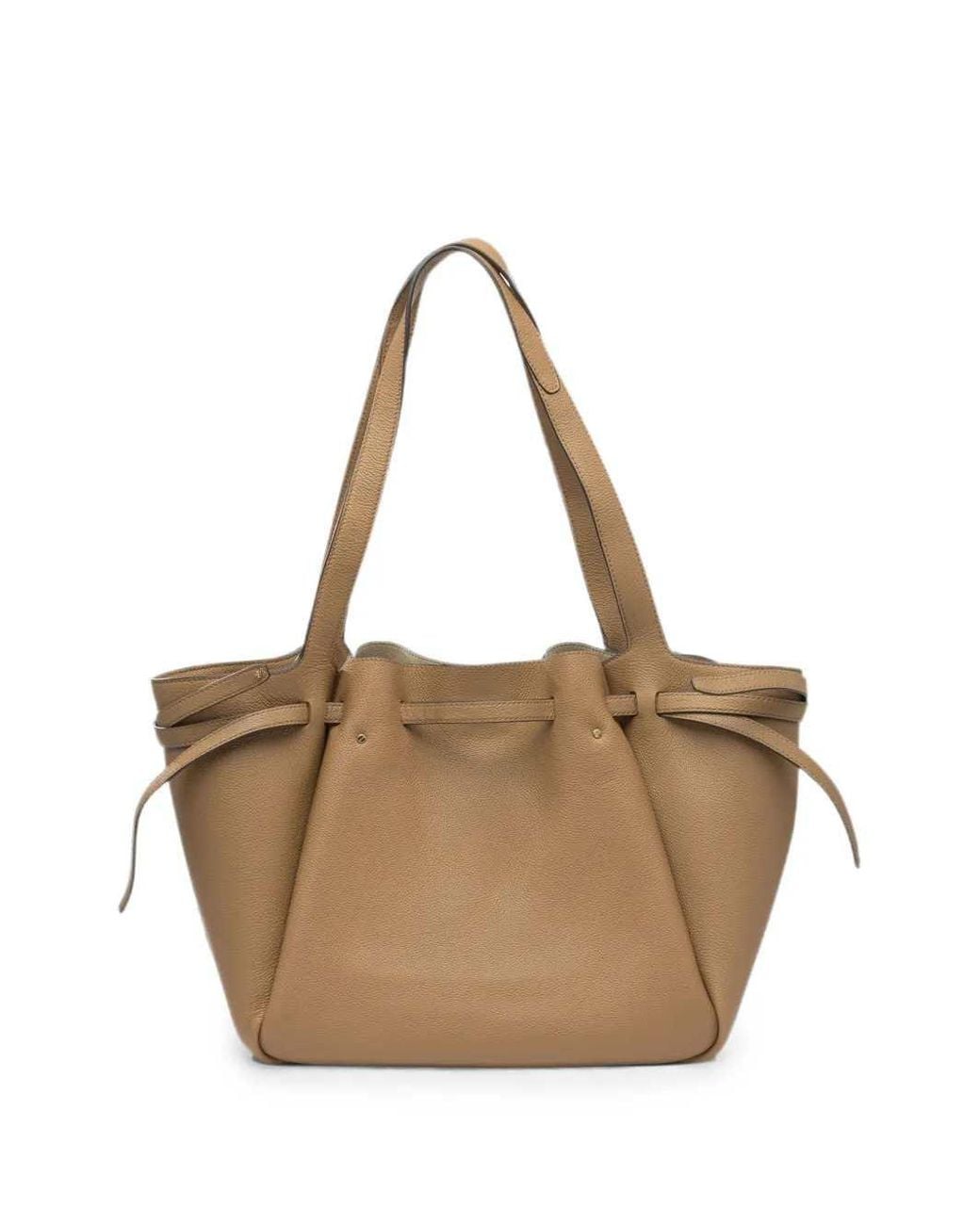 Tory Burch Natural Romy Grained Leather Shoulder Bag