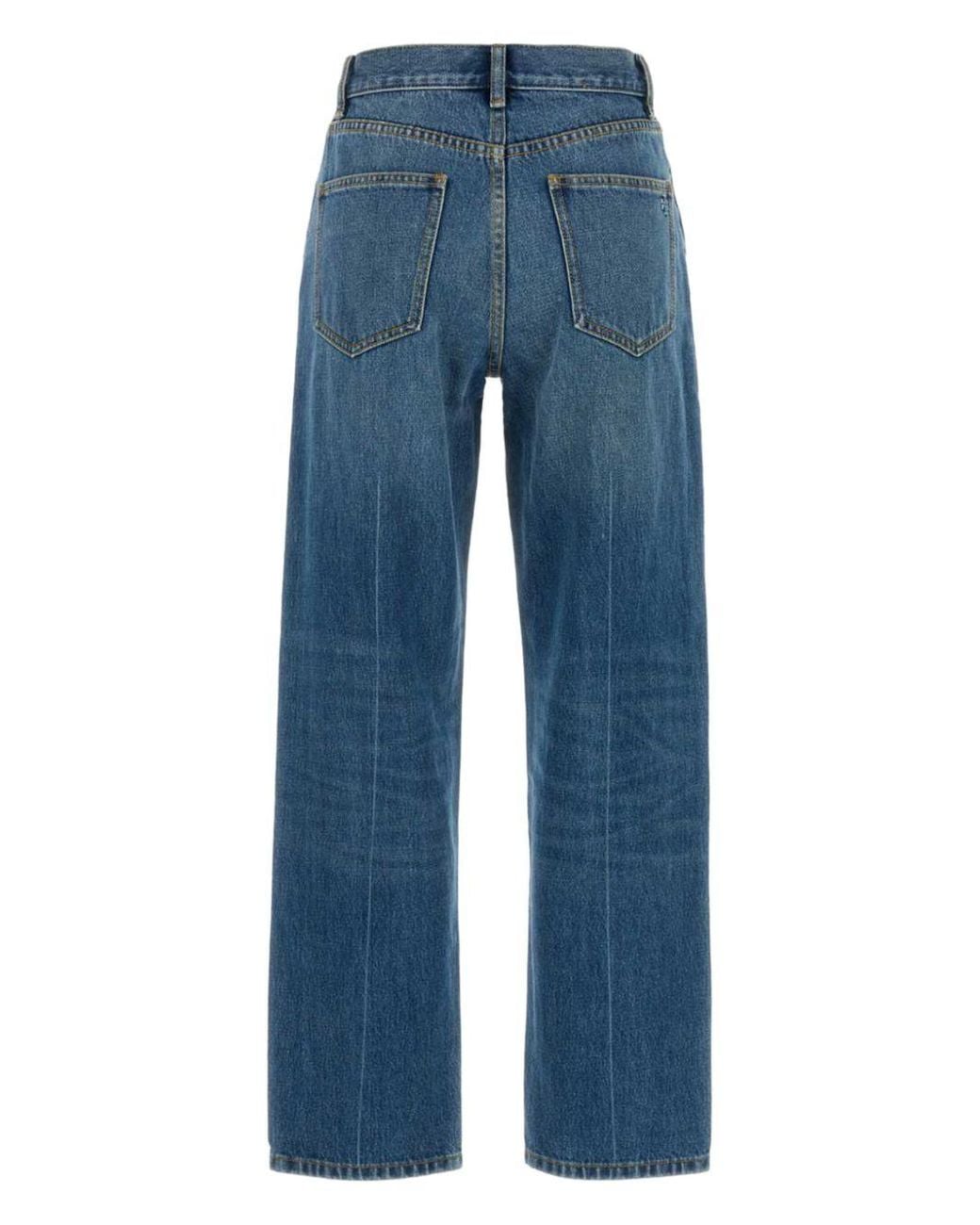 Tory Burch Blue Slim Denim Cotton Jeans