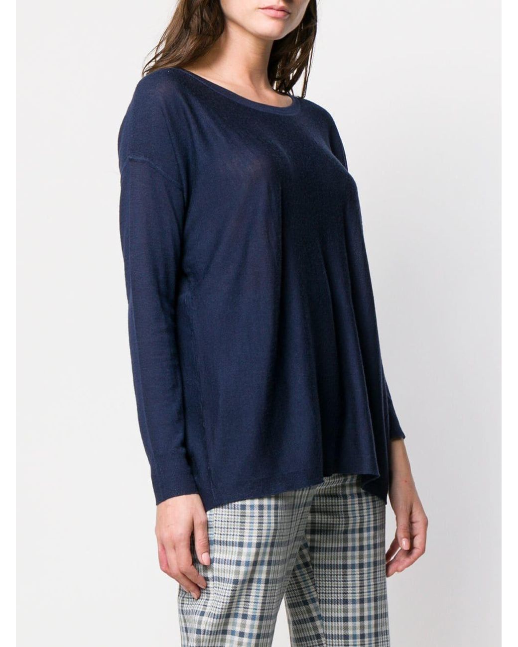 LA ROSE Blue Sottomettimi Fine Knit Sweater