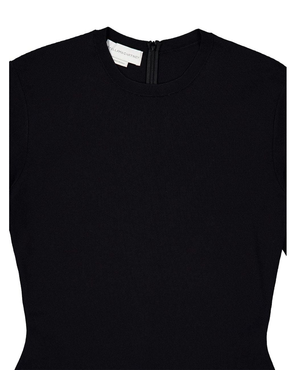 Stella McCartney Black Bell Sleeve Midi Dress