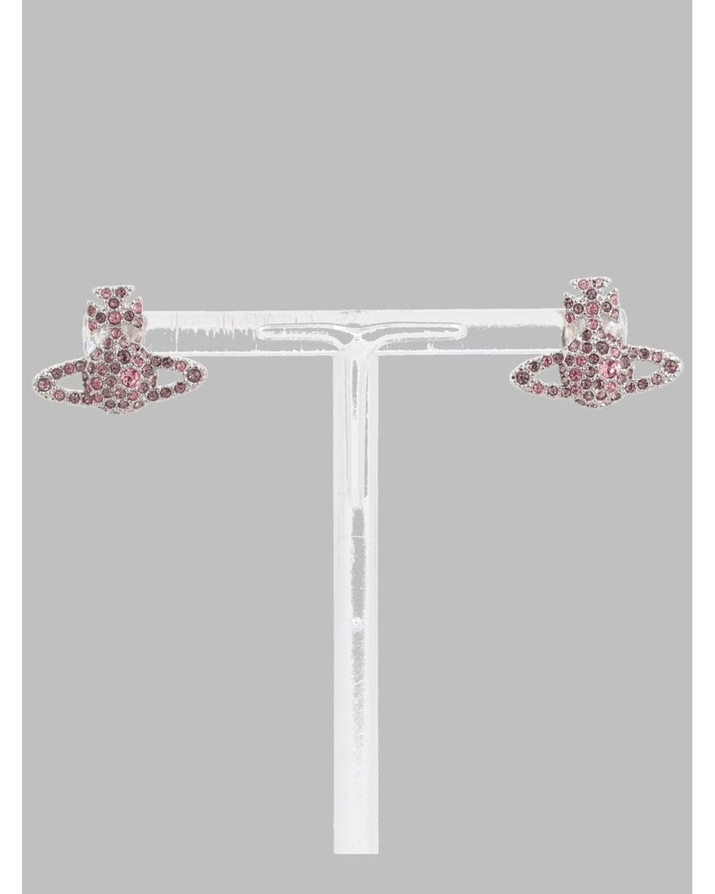 Vivienne Westwood Gray Orbital Drop Earrings