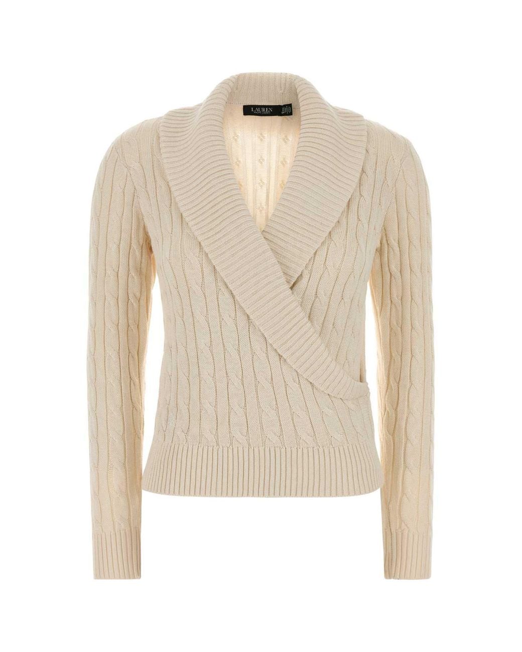 Ralph Lauren White Ivory Cotton Blend Sweater