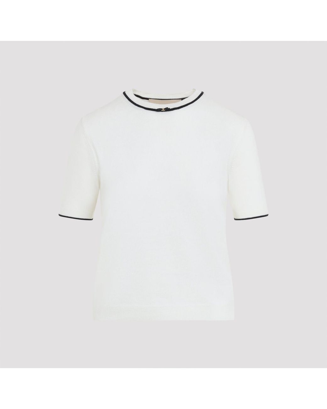 Valentino White Knit Wool T-Shirt