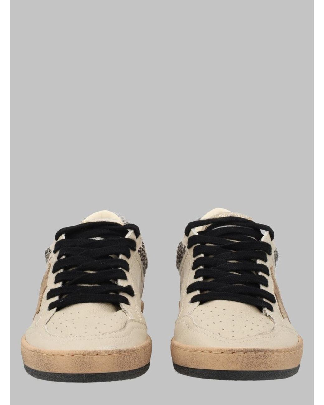 Golden Goose Deluxe Brand Black Ball Star Worn-In Leather Sneakers